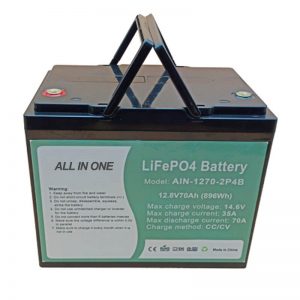 Baterai lifepo4 isi ulang 896Wh 12V 70Ah kanggo vechile listrik