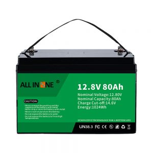 Baterai Lithium Solar RV Marine LiFePO4 12V 80Ah Baterai Lithium Paling Populer